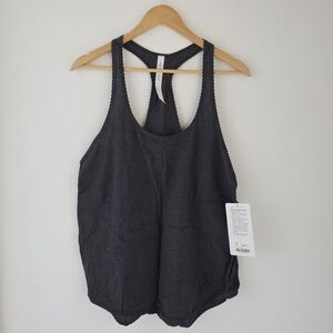 lululemon athletica 105 F Singlet Heathered Dark Gray Tank Top SIZE 10 NWT